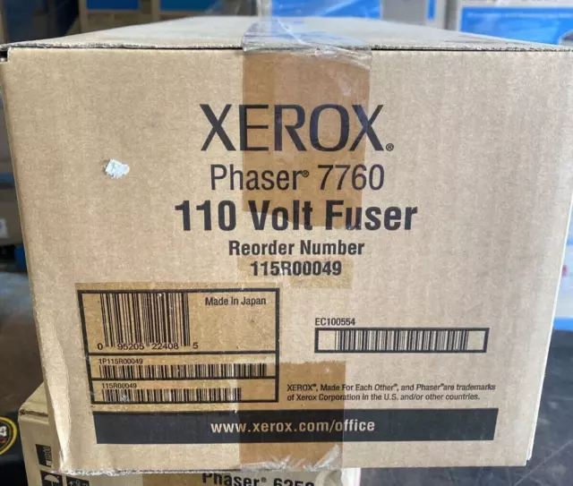 NEW GENUINE Xerox Phaser 7760 110 Volt Fuser 115R00049 Made in Japan NIB OEM
