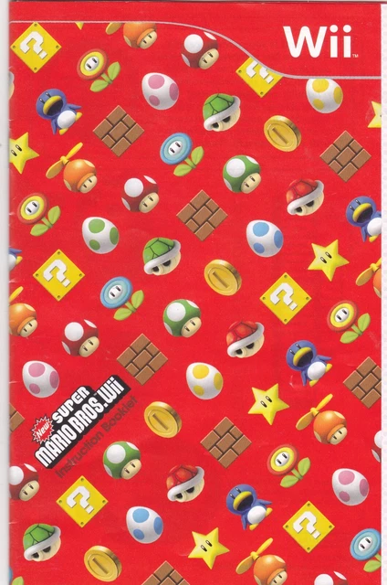 NINTENDO Wii INSTRUCTION BOOKLET TO SUIT :  NEW SUPER MARIO BROS.Wii