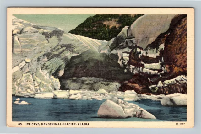 Juneau AK, Mendenhall Glacier, Ice Cave,  Alaska Vintage Postcard
