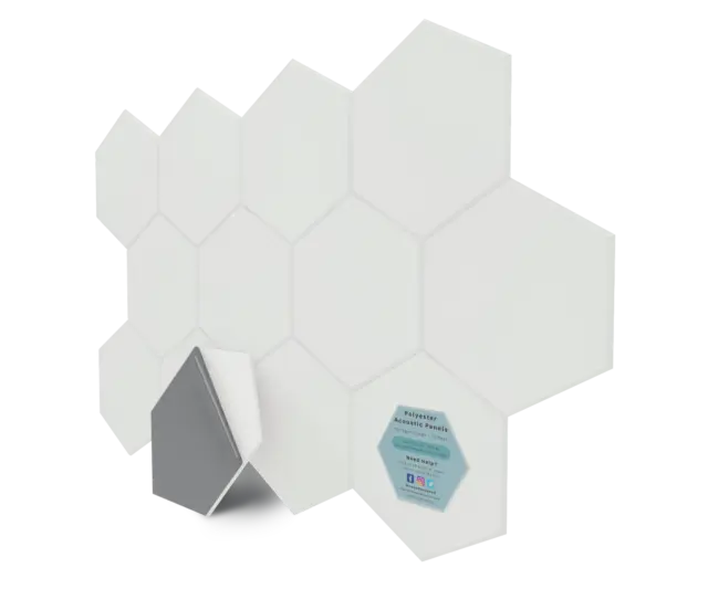 SoundAssured Hexagon Acoustic Panels - 12 Pack - Soundproofing Acoustic Tiles