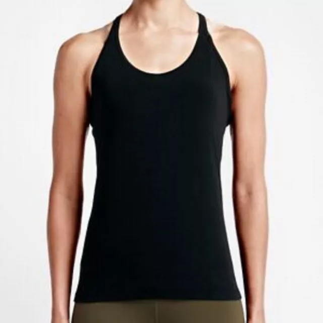 NIKE WOMENS GET Fit Lux Gym Casual Training Tank Top Black XS