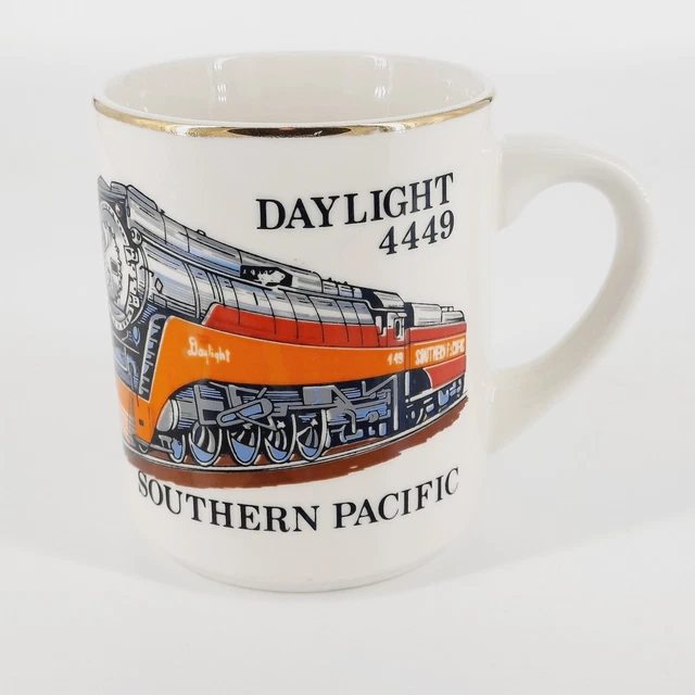 Vintage The Mugger Southern Pacific Daylight 4449 Railroad Coffee Tea Mug EUC