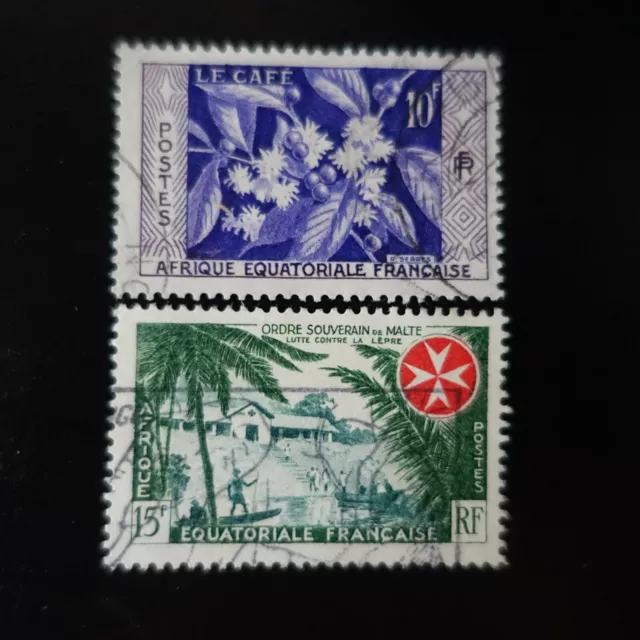 France French Equatorial Africa Colony Aef N°236/237 Obliterated