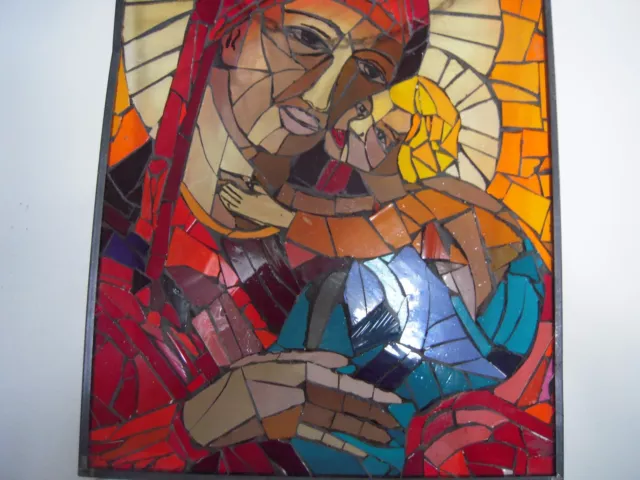 Fensterbild Glasmalerei/Glasbild  Mutter Maria mit Kind 3