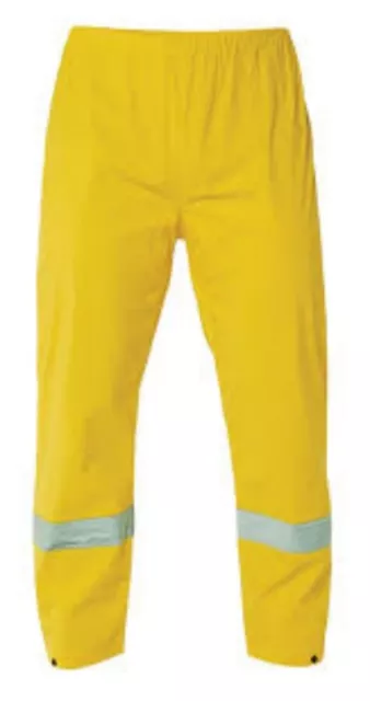 MSA Hi Vis Rainwear Wet Weather safety Pants trousers with Reflective Tape SMALL