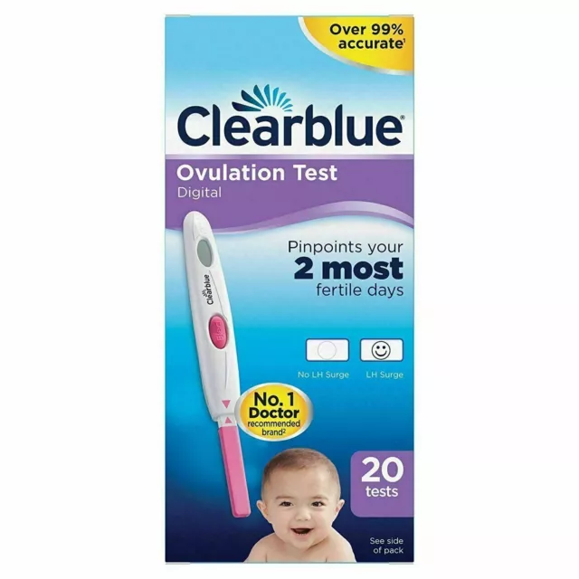 20 Clearblue Digital Ovulación LH Surge Fertilidad Prueba Kit Paquete, Discreto 2