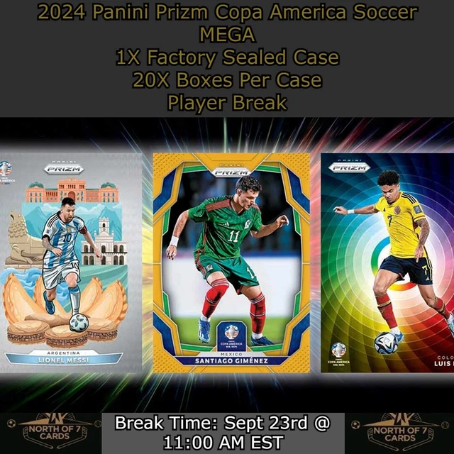 EMILIANO MARTINEZ 2024 Panini Prizm Copa America Mega 1 x étui BREAK
