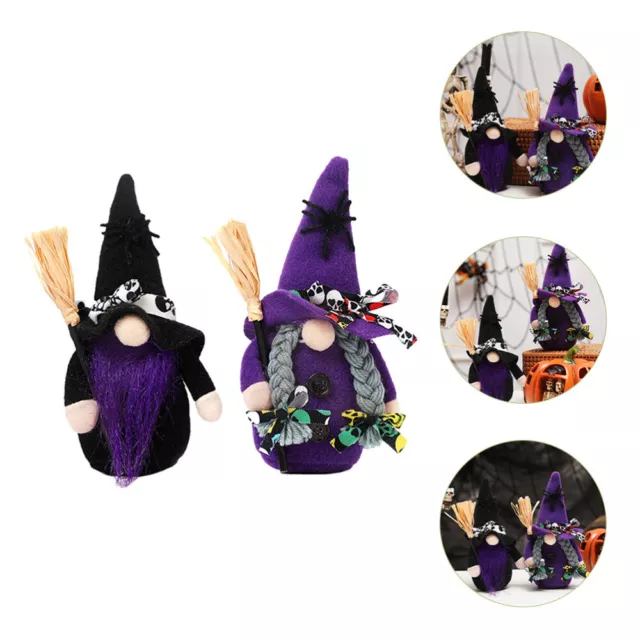 2 Pcs Süßes Oder Saures Thanksgiving-Dekorationen Halloween-Puppe Schmücken