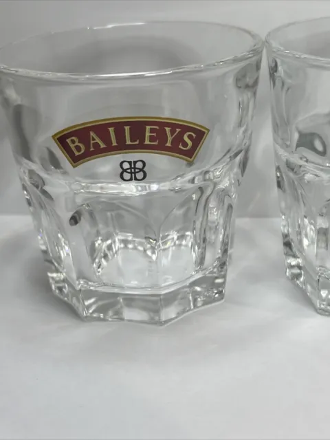 Baileys Irish Cream 2 x Short Thick Set Drinking Glasses 2