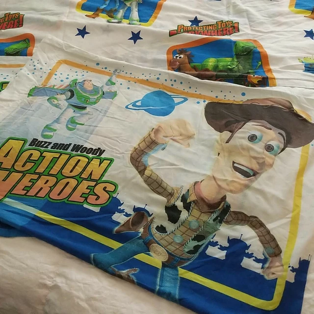 TOY STORY TWIN Sheet SET Bedding Flat and 2 Pillowcases Hasbro Woody