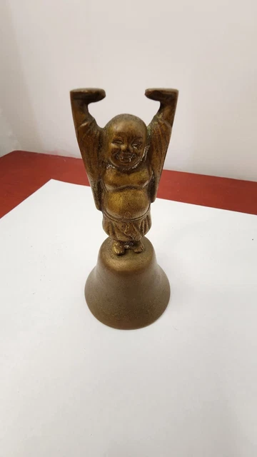 Brass Bell Vintage Buddha Buddhist 4.5 inch