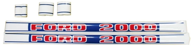 Ford 2000 Plus Tard Powerforce Puissance Tracteur Capuche Capot Sticker Set