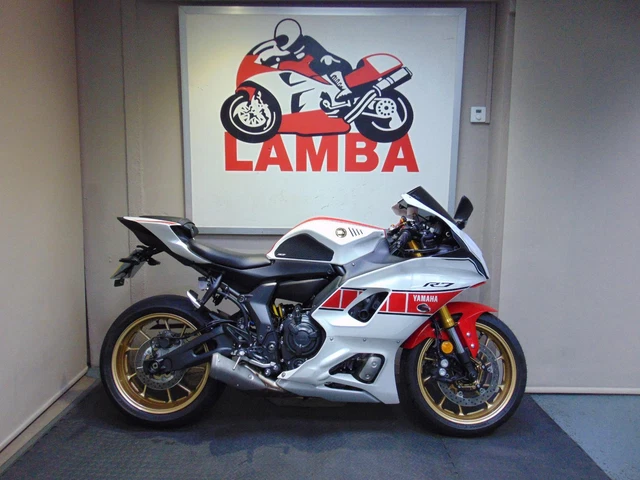 Yamaha YZF-R7 60th Anniversary, 2023 White/Red Motorcycle.