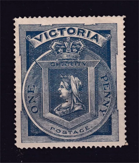 VICTORIA 1897 1d (1/-) BLUE HOSPITAL FUND MINT WITH FULL GUM (J11)