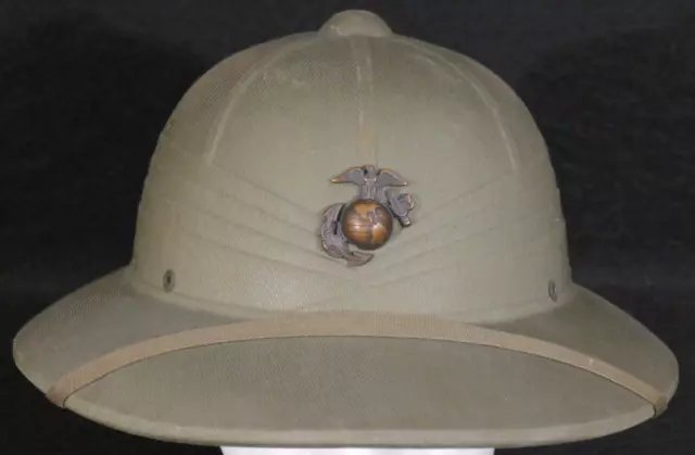 WWII USMC MARINE Corps Pith Sun Helmet 'Hawley Prod Co 1944' - Pacific ...