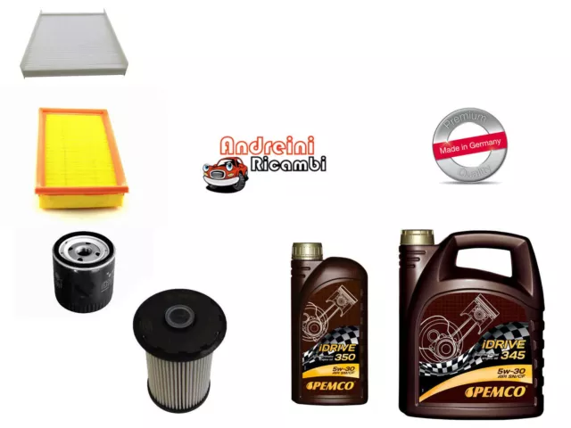 Kit Tagliando 4 Filtri E Olio Ford Focus Ii 1.8 Tdci 85Kw  Dal 2005 ->