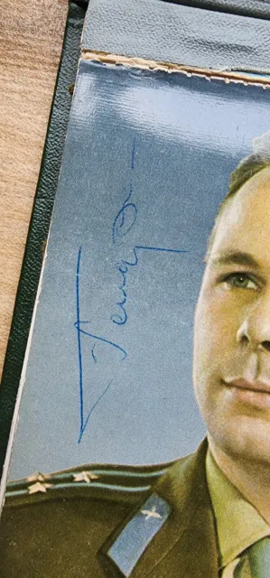 Gagarin Tereshkova Postcards Set with original USSR First Cosmonauts Autographs+