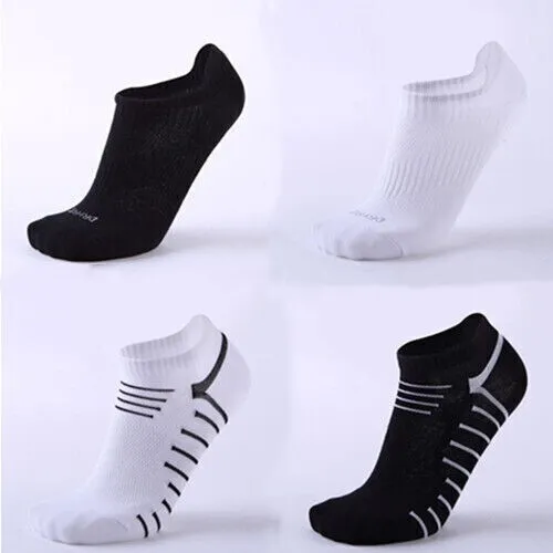 4/8Pack Men Ankle Quarter Athletic Striped Sport Low Cut Cotton Casual Sock 7-11