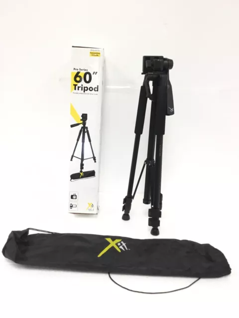 2x NEW XIT 60 Inch Pro Series Full Size Camera Tripod For Camcorder & DSLRs Case