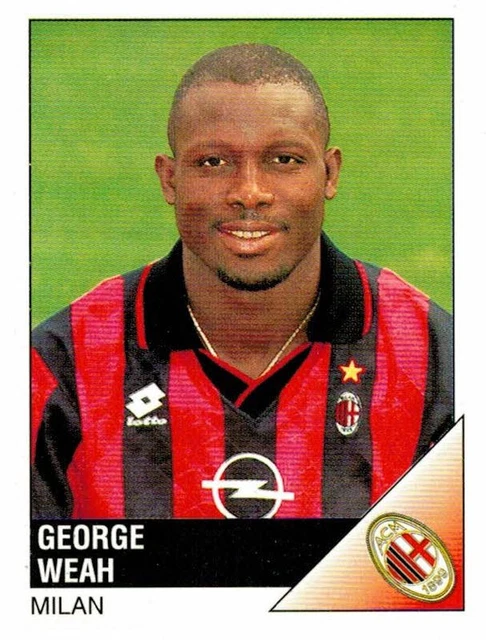 FOOTBALL GEORGE WEAH As Monaco 1988 Rare French Football Rookie Card
