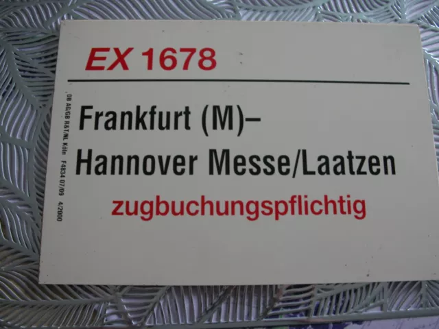 Zuglaufschild  EX 1678