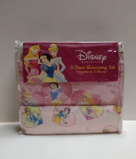 DISNEY PRINCESS BABY 3 PC Set Receiving Blanket + Crib Skirt + Diaper Stacker PK