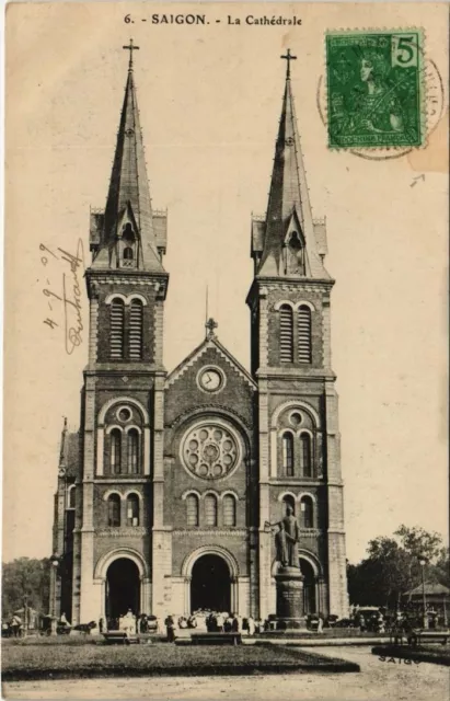 CPA AK VIETNAM COCHINCHINE Saïgon - La Cathédrale (62517)