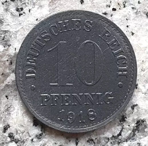 10 Pfennig 1918 Kursmünze Deutsches Kaiserreich ohne Münzzeichen Top Prägefrisch