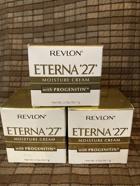 Revlon Eterna 27 Moisture Cream with Progenitin Skin Moisturizer 2 oz Lot Of 3