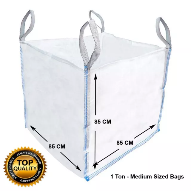 2 x 1.0 TON BAG RUBBLE BULK BAGS BUILDERS GARDEN WASTE JUMBO ONE TONNE SACKS