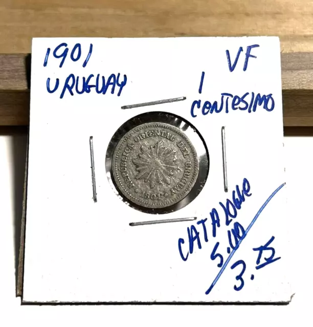 1901 Uruguay 1 Centesimo VF (INV F)