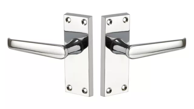 Internal Chrome Door Handles on Backplate - Polished Chrome Door Handles