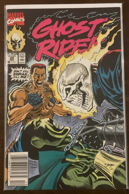 Ghost Rider vol 2 #20 NM- 9.2 NEWSSTAND EDITION MARVEL COMICS 1991