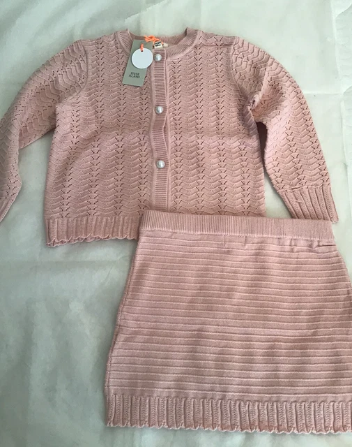 Set mini gonna cardigan lavorato a maglia River Island età 2-3 anni nuova con etichette