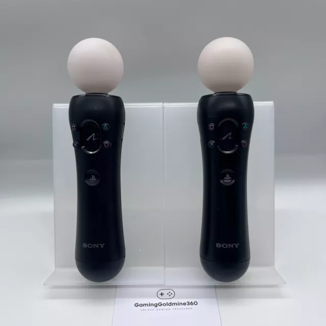 2X PLAYSTATION MOVE Controller Sony PS3 PS4 PSVR COME NUOVI EUR