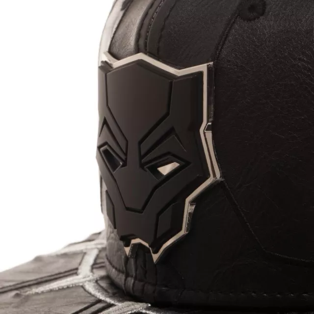 NWT Marvel Comics Black Panther Metal Logo Adjustable Snapback Baseball Cap 2
