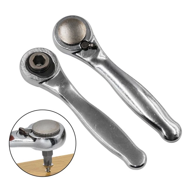 Clé à cliquet compacte 72 dents avec poignée de tournevis hexagonale à libé