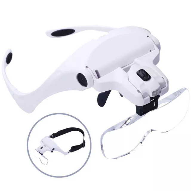 5 lentes lupa lupa lupa lupa con luces led lámpara intercambiable L_DB