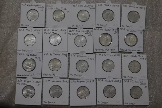 🧭 🇺🇸 Usa Massive Quarter Coin Collection 2006/2014 B56 #13 Bx13.