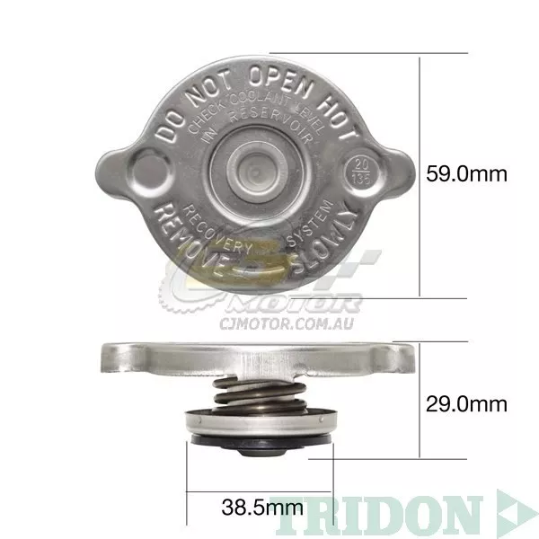 TRIDON RADIATOR CAP FOR Suzuki LJ80, LJ81 11/77-12/81 4 797cc F8A SOHC CA1390