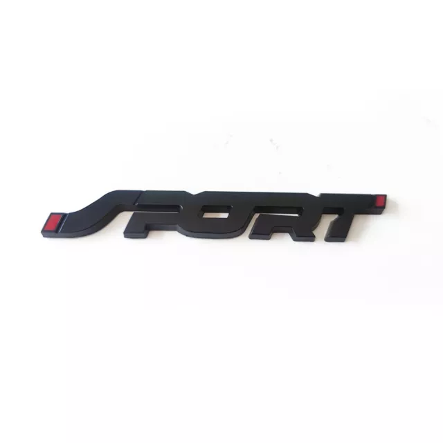 Black Car Trunk Fender Styling Sticker Metal 3D SPORT Emblem Decal Waterproof