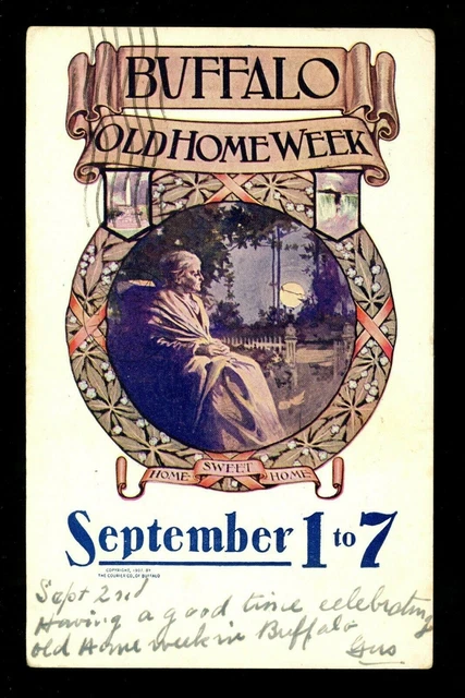 Buffalo, New York NY Vintage postcard Old Home Week 1907 Home Sweet Home