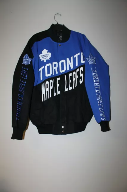 New NHL Toronto Maple Leafs NASCAR style cotton insulated jacket black men's S/M