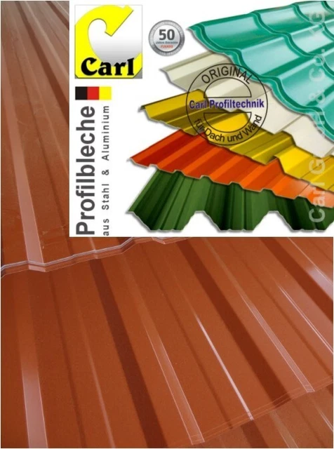 Trapezbleche Profilbleche Dachbleche ,Sonderposten,ziegelrot, 2000 mm/Stückpreis
