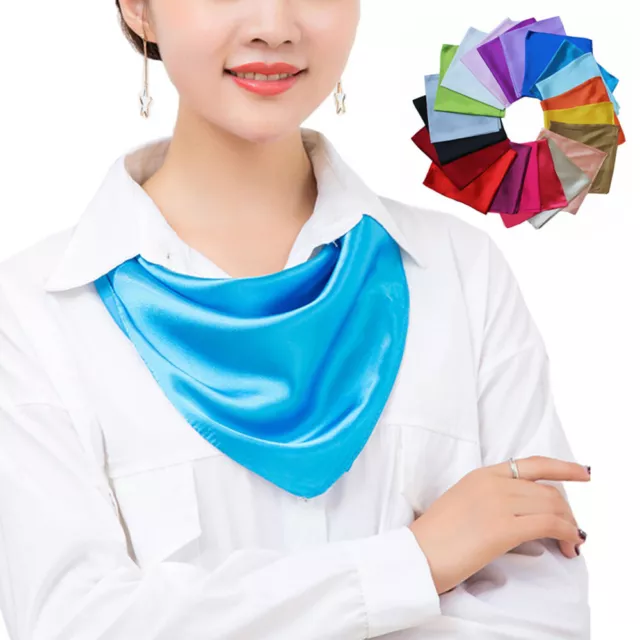 60 cm seta seta seta tinta unita sciarpa sciarpa hijab copertura testa #。