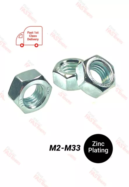 Steel Full Hex Nut M2 M3 M4 M5 M6 M8 M10 M12 M14 M20 M22 M24 M27 M30 M33 Din 934