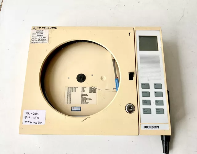 Dickson Thdx Temperature Humidity Dew Point Chart Recorder Plotter