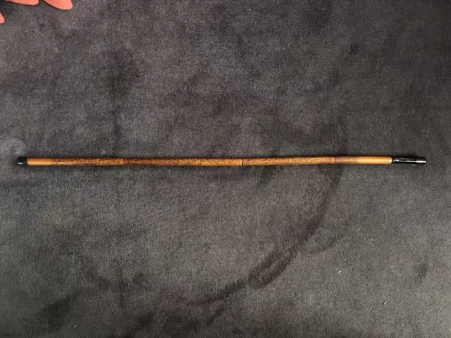 Antique Walking Stick . Engraved Wood . South East Asian 1900