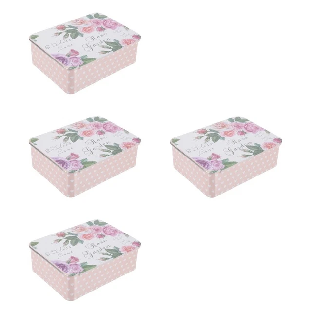 4x Organizador de almacenamiento artesanal pequeño de colección cubierta deslizante organizador de contenedores