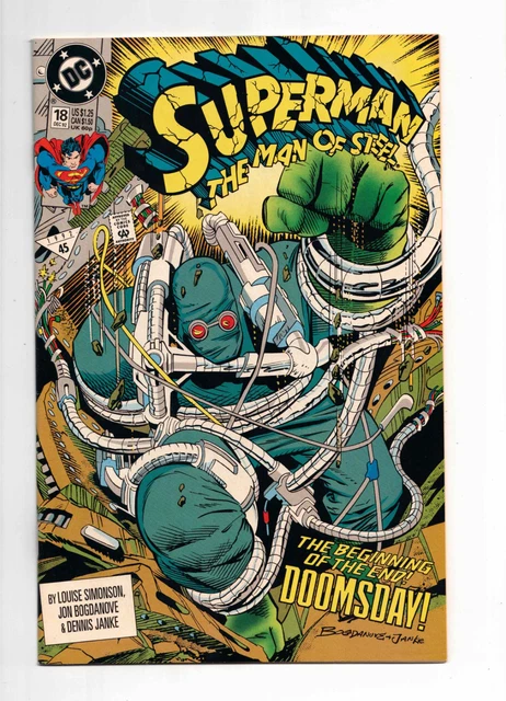 Superman Man of Steel #18 Byrne 1st Doomsday, Key DC Comics 1991